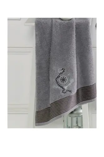 Havlulu Bornoz 2li Set - GRİ - REBEKA (1)