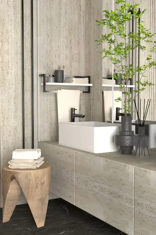 Havluluk Banyo Rafı Sabunluk Şal Askılığı Havlu Askısı Banyo Mutfak Düzenleyici Çok Amaçlı Raf-Beyaz - 3