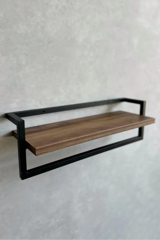 Havluluk Banyo Rafı Sabunluk Şal Askılığı Havlu Askısı Banyo Mutfak Düzenleyici Modern Şık Raf - Siyah - Kemençe - 8