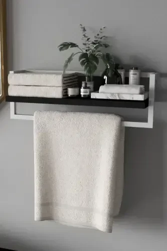 Havluluk Banyo Rafi Sochiq Osib Qoldiradigan joy Sochiqchalar Aksessuarlar Parvarishlash Mahsulotlari Hammom Oshxona Tashkilotchisi Ziravorlar Rafi-Oq - 1