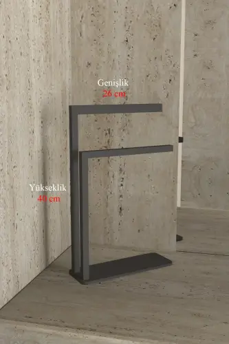 Havluluk Tezgah Üzeri Kağıt El Havluluğu Ev Banyo Düzenleyici Paslanmaz Metal Montaj Gerektirmez-Antrasit - 5