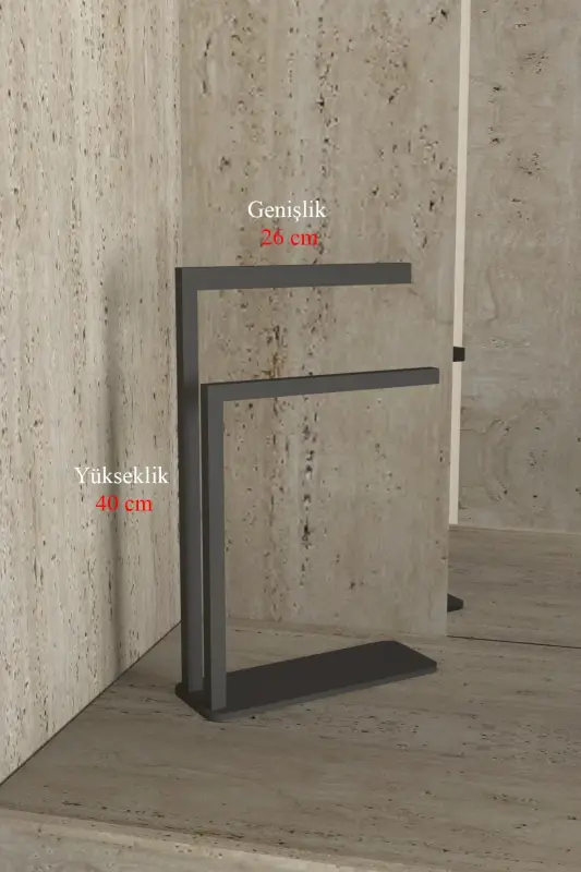 Havluluk Tezgah Üzeri Kağıt El Havluluğu Ev Banyo Düzenleyici Paslanmaz Metal Montaj Gerektirmez-Antrasit - 5