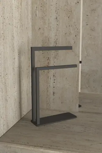 Havluluk Tezgah Üzeri Kağıt El Havluluğu Ev Banyo Düzenleyici Paslanmaz Metal Montaj Gerektirmez-Antrasit - 4