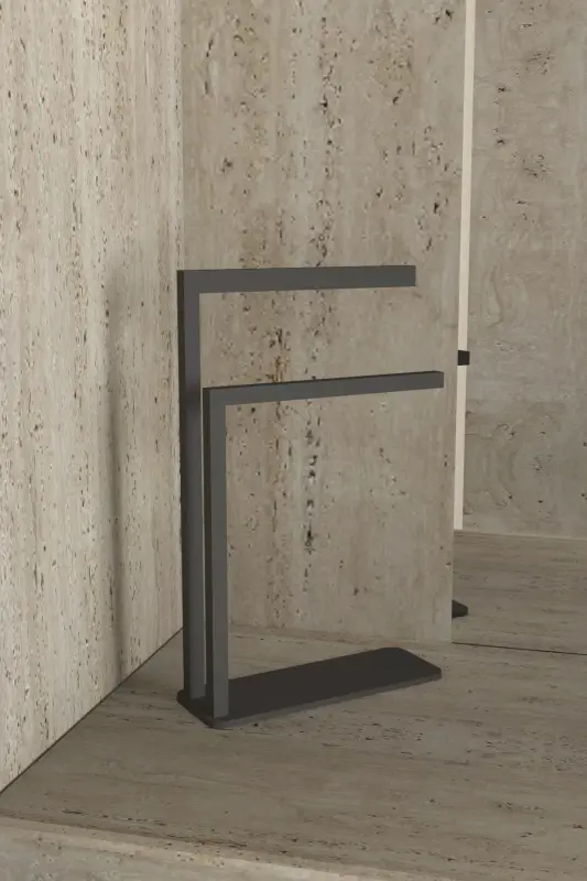 Havluluk Tezgah Üzeri Kağıt El Havluluğu Ev Banyo Düzenleyici Paslanmaz Metal Montaj Gerektirmez-Antrasit - 4