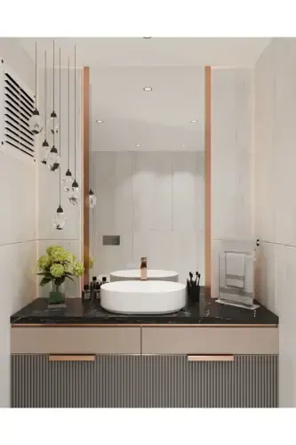 Havluluk Tezgah Üzeri Kağıt Havluluk Ev Banyo Dekorasyonu Paslanmaz Metal Tasarım Montaj Gerektirmez-Beyaz - 4