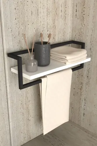 Havluluk Vanna Tokchasi Sovun Shol Askıchi Sochiq Askıchi Vanna Xona Oshxona Tartibga Soluvchi Ko'p Maqsadli Tokcha-Oq - AJU (1)