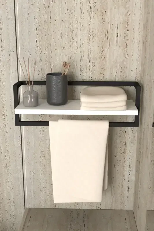 Havluluk Vanna Tokchasi Sovun Shol Askıchi Sochiq Askıchi Vanna Xona Oshxona Tartibga Soluvchi Ko'p Maqsadli Tokcha-Oq - 1