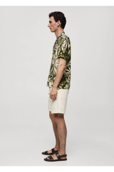 Hawaiian Print Flowy Shirt - 5