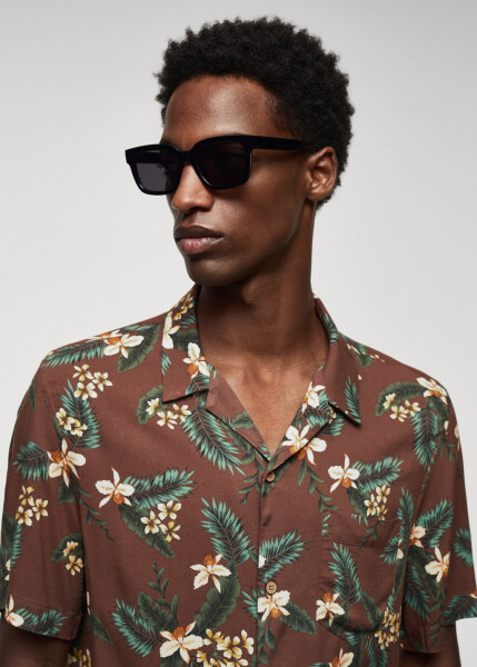 Hawaiian Print Regular Fit Shirt - 13