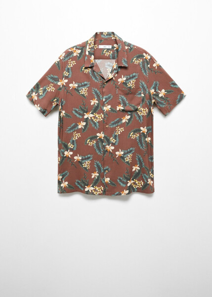 Hawaiian Print Regular Fit Shirt - 1