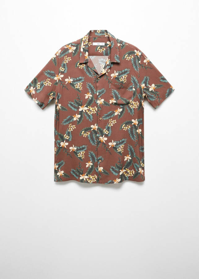 Hawaiian Print Regular Fit Shirt - 1