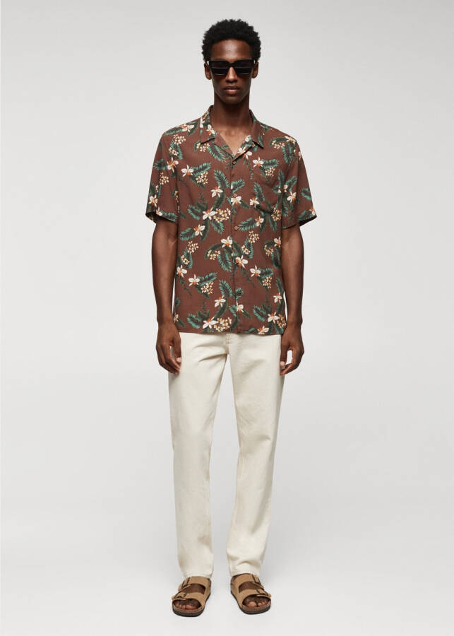 Hawaiian Print Regular Fit Shirt - 3