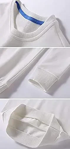 HAXICO Unisex bolalar uchun bir rangli paxtali yupqa pulover sviter futbolka Toddler Baby Crewneck uzun yengli futbolkalar bluzkalar tepalari - 3