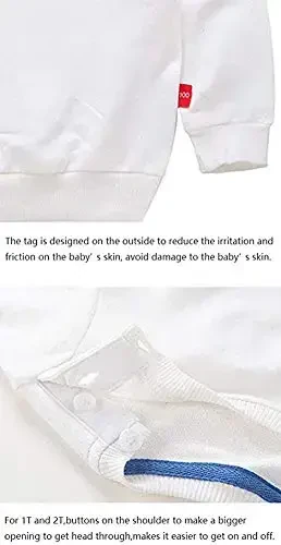 HAXICO Unisex bolalar uchun bir rangli paxtali yupqa pulover sviter futbolka Toddler Baby Crewneck uzun yengli futbolkalar bluzkalar tepalari - 4