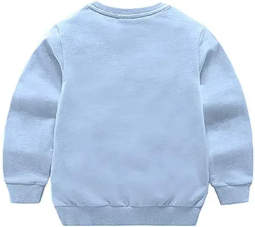HAXICO Unisex bolalar uchun qattiq paxta yupqa pulover sviter futbolka Toddler Baby Crewneck uzun yengli futbolkalar bluzkalar tepalari - HAXICO (1)
