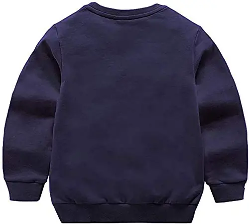 HAXICO Unisex bolalar uchun qattiq paxtadan yupqa sviter futbolka Toddler Baby Crewneck uzun yengli futbolkalar bluzkalar - MODAZONE (1)