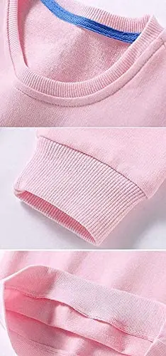 HAXICO Unisex Kids Solid Cotton Thin Pullover Sweatshirt T-Shirt Toddler Baby Crewneck Long Sleeve Tshirts Tops Blouse - 3
