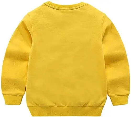 HAXICO Unisex Kids Solid Cotton Thin Pullover Sweatshirt T-Shirt Toddler Baby Crewneck Long Sleeve Tshirts Tops Blouse - 2