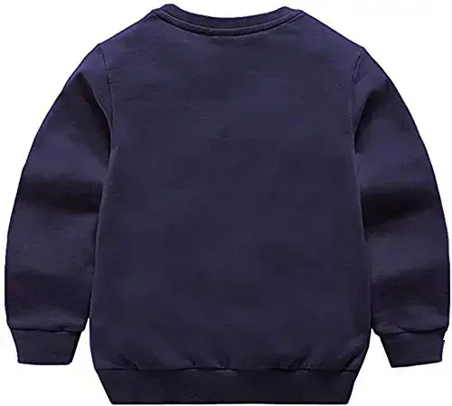 HAXICO Unisex Kids Solid Cotton Thin Pullover Sweatshirt T-Shirt Toddler Baby Crewneck Long Sleeve Tshirts Tops Blouse - 2