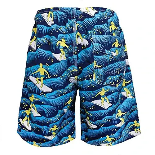 PREFER TO LIFE Men's Board Shorts, Quick Dry Swimwear Beach Holiday Party Bermuda Swim Big Pants … - MODAZONE (1)