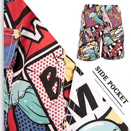 PREFER TO LIFE Men's Board Shorts, Quick Dry Swimwear Beach Holiday Party Bermuda Swim Big Pants … - 6