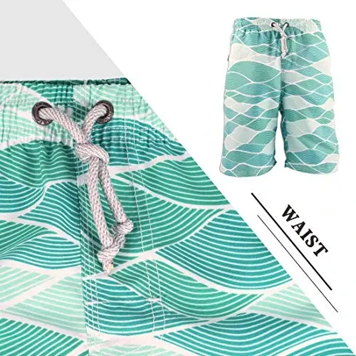 PREFER TO LIFE Men's Board Shorts, Quick Dry Swimwear Beach Holiday Party Bermuda Swim Big Pants … - 5
