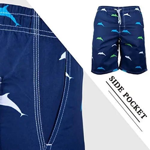 PREFER TO LIFE Men's Board Shorts, Quick Dry Swimwear Beach Holiday Party Bermuda Swim Big Pants … - 6