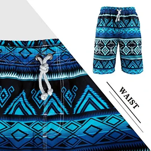 PREFER TO LIFE Men's Board Shorts, Quick Dry Swimwear Beach Holiday Party Bermuda Swim Big Pants … - 6