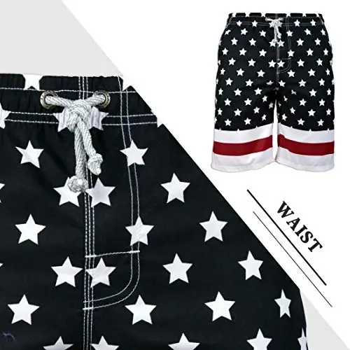 PREFER TO LIFE Men's Board Shorts, Quick Dry Swimwear Beach Holiday Party Bermuda Swim Big Pants … - 3