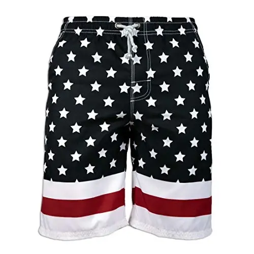 PREFER TO LIFE Men's Board Shorts, Quick Dry Swimwear Beach Holiday Party Bermuda Swim Big Pants … - 1