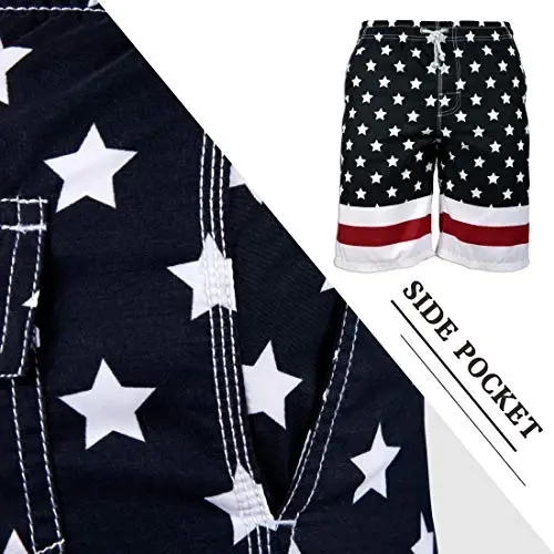 PREFER TO LIFE Men's Board Shorts, Quick Dry Swimwear Beach Holiday Party Bermuda Swim Big Pants … - 4