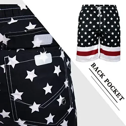 PREFER TO LIFE Men's Board Shorts, Quick Dry Swimwear Beach Holiday Party Bermuda Swim Big Pants … - 5