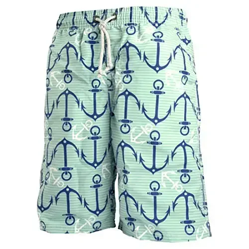 PREFER TO LIFE Men's Board Shorts, Quick Dry Swimwear Beach Holiday Party Bermuda Swim Big Pants … 