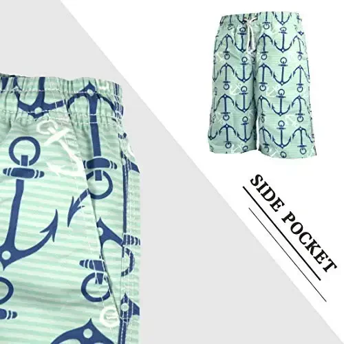 PREFER TO LIFE Men's Board Shorts, Quick Dry Swimwear Beach Holiday Party Bermuda Swim Big Pants … - 5