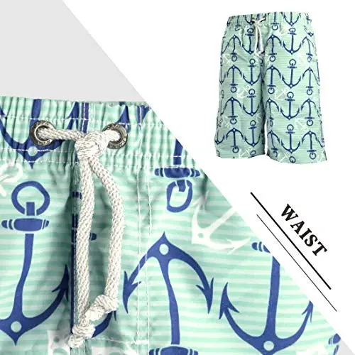 PREFER TO LIFE Men's Board Shorts, Quick Dry Swimwear Beach Holiday Party Bermuda Swim Big Pants … - 4