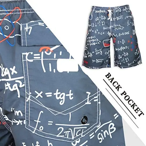PREFER TO LIFE Men's Board Shorts, Quick Dry Swimwear Beach Holiday Party Bermuda Swim Big Pants … - 6