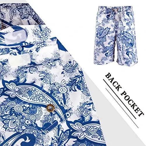 PREFER TO LIFE Men's Board Shorts, Quick Dry Swimwear Beach Holiday Party Bermuda Swim Big Pants … - 5