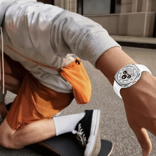 HAYONLIY Sport Nafas Oladigan Tasmalar Samsung Galaxy Watch Ultra 47mm (2024) bilan Mos keladi, Silikon Bilagu Su o'tkazmaydigan almashtiriladigan Yumshoq Silikon Qayish Ayollar Erkaklar uchun - 7