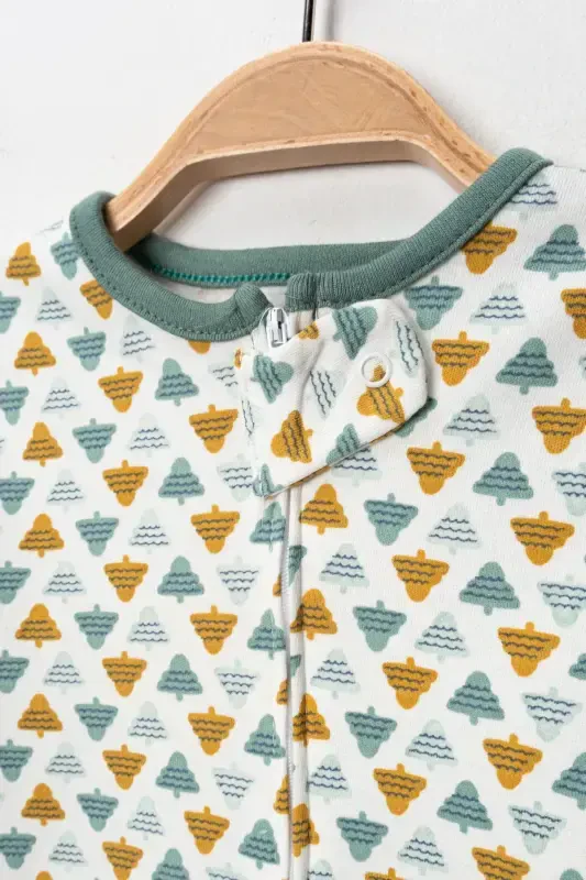 Hayvan Figürlü %100 Pamuklu Fermuarlı Unisex 3 Lü Bebek Uyku Tulum Seti. 9-12-18 Ay - 5