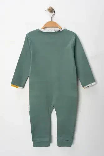 Hayvan Figürlü %100 Pamuklu Fermuarlı Unisex 3 Lü Bebek Uyku Tulum Seti. 9-12-18 Ay - 6