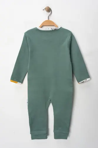 Hayvon shaklidagi unisex 3 dona chaqaloq tulum to'plami. - 6