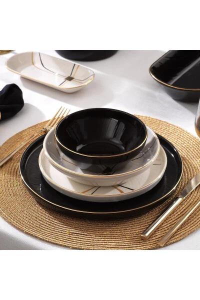 Haze Dinner Set - 55 Pieces - Black - SCHAFER (1)