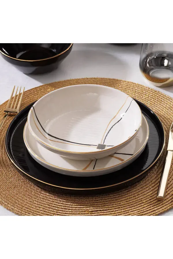 Haze Dinner Set - 55 Pieces - Black - 3