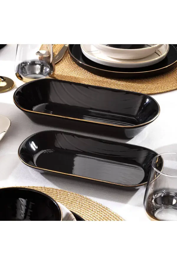 Haze Dinner Set - 55 Pieces - Black - 5