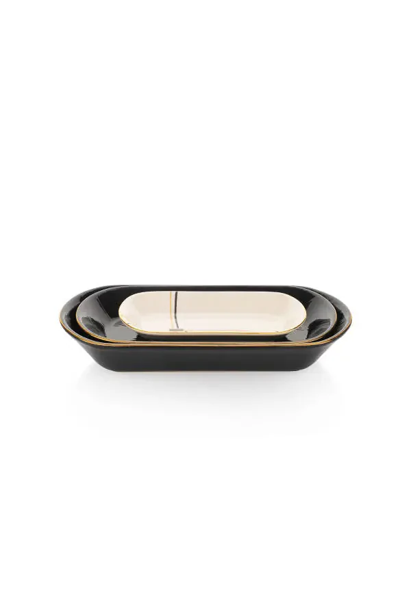 Haze Dinner Set - 55 Pieces - Black - 9