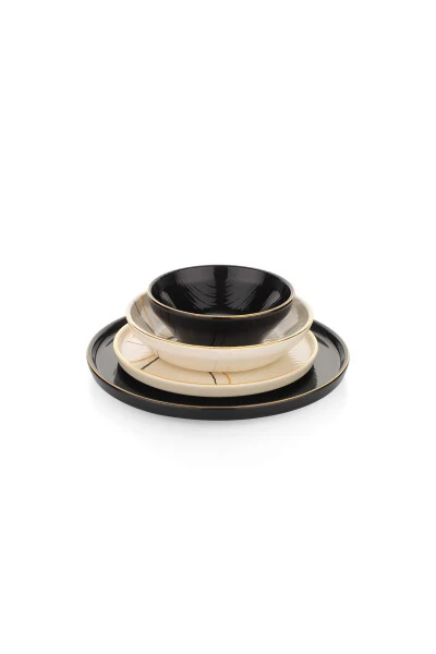 Haze Dinner Set - 55 Pieces - Black - 13