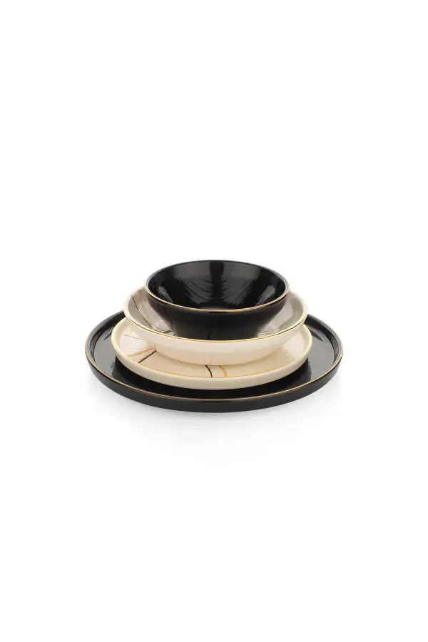 Haze Dinner Set - 55 Pieces - Black - 13