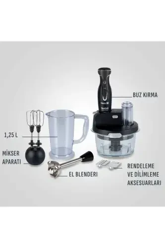 HB2358 Powelix Activflow Expert Blender 1500 Вт Стеклянный Кувшин Черный - TEFAL (1)