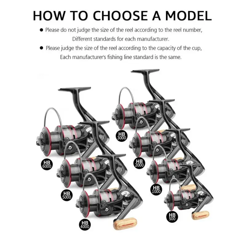 HB500-HB6000 Heavy Duty Spinning Reel Saltwater Offshore Fishing Reel Max Drag 18lbs - 8