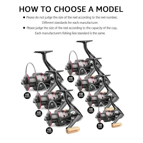 HB500-HB6000 Heavy Duty Spinning Reel Saltwater Offshore Fishing Reel Max Drag 18lbs - 10